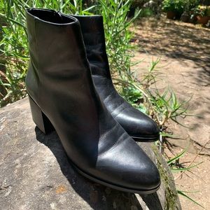 Black Leather Ankle Boots :: Sam Edelman